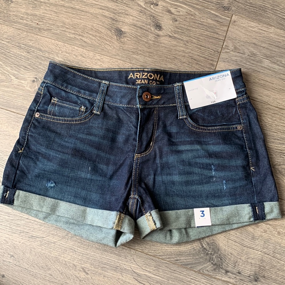 Arizona Jean Co Shortie Jean Shorts Sz ~> 3